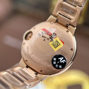 Đồng Hồ Nữ Cartier Ballon Bleu WGBB0054 Chế Tác Mạ Vàng Hồng Dây Kim Loại Xưởng AF 33mm (5)