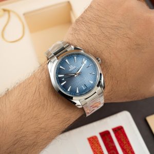 Đồng Hồ Omega Replica 11 Seamaster Aqua Terra 150M Mặt Số Summer Blue Nhà Máy VS 41mm (2)