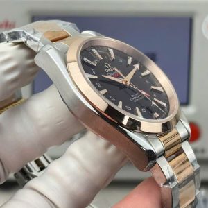 Đồng Hồ Omega Seamaster GMT Replica 11 Mặt Đen Dây Kim Loại Xưởng VS 41 (2)