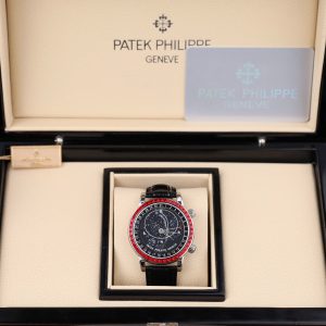 Đồng Hồ Patek Philippe Fake 11 Grand Complications 6104G Màu Đen Viền Đính Đá Đỏ 40mm (2)