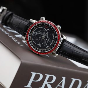 Đồng Hồ Patek Philippe Fake 11 Grand Complications 6104G Màu Đen Viền Đính Đá Đỏ 40mm (2)