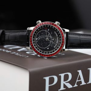 Đồng Hồ Patek Philippe Fake 11 Grand Complications 6104G Màu Đen Viền Đính Đá Đỏ 40mm (2)