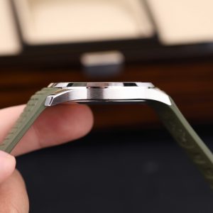 Đồng Hồ Patek Philippe Nautilus 5168 Tinh Chỉnh Nhà Máy Màu Xanh Quân Đội Dây Cao Su 40mm (2)