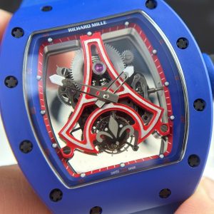 Đồng Hồ Richard Mille RM52-03 Paris Saint-Germain Chế Tác Vỏ Gốm Xanh Bộ Máy Tourbillon 42 (2)