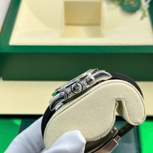 Đồng Hồ Rolex Cosmograph Daytona 126539TBR Chế Tác Mặt Xám Viền Đính Đá Baguette 40mm (2)