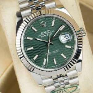 Đồng Hồ Rolex DateJust 126334 Chế Tác Mặt Xanh Lá Cây Họa Tiết Nếp Gấp Nhà Máy Clean 41mm (2)