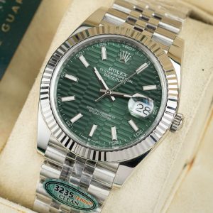 Đồng Hồ Rolex DateJust 126334 Chế Tác Mặt Xanh Lá Cây Họa Tiết Nếp Gấp Nhà Máy Clean 41mm (2)