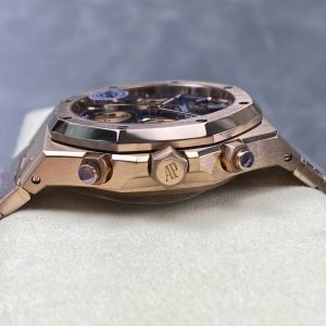 Đồng Hồ Audemars Piguet Royal Oak 26239OR Replica 11 Mặt Xanh Dương Vỏ Mạ Vàng Hồng Xưởng APS 41mm (1)