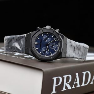 Đồng Hồ Audemars Piguet Royal Oak Chronograph 26240 Chế Tác Vỏ Gốm Mặt Xanh Than APS 41mm (2)