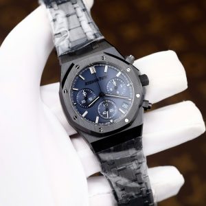 Đồng Hồ Audemars Piguet Royal Oak Chronograph 26240 Chế Tác Vỏ Gốm Mặt Xanh Than APS 41mm (2)