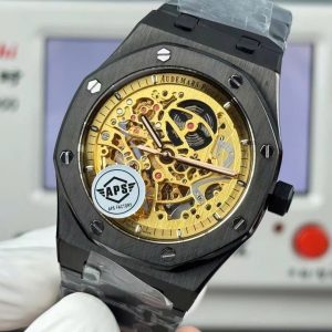 Đồng Hồ Audemars Piguet Replica 11 Royal Oak 15416 Mặt Lộ Cơ Vỏ Gốm Đen 41mm (2)