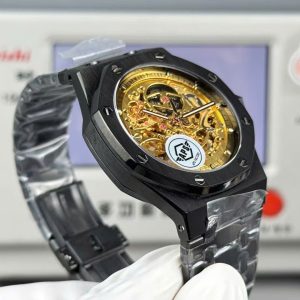 Đồng Hồ Audemars Piguet Replica 11 Royal Oak 15416 Mặt Lộ Cơ Vỏ Gốm Đen 41mm (2)