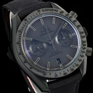 Đồng Hồ Omega Replica 11 SpeedMaster Dark Side Of The Moon Vỏ Gốm Đen Dây Vải 44mm (2)
