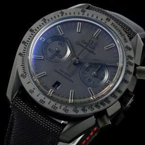 Đồng Hồ Omega Replica 11 SpeedMaster Dark Side Of The Moon Vỏ Gốm Đen Dây Vải 44mm (2)