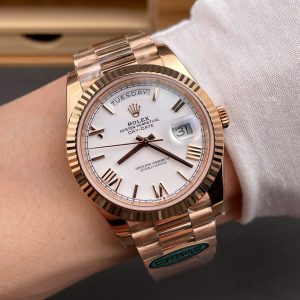 Đồng Hồ Rolex Day-Date Chế Tác Mặt Trắng Bộ Máy Calibre 3255 Xưởng RC 40mm (2)