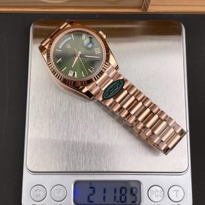 Đồng Hồ Rolex Day-Date Chế Tác Mặt Xanh Mint Bộ Máy Calibre 3255 Xưởng RC 40mm (2)