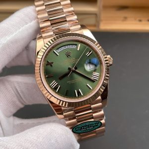 Đồng Hồ Rolex Day-Date Chế Tác Mặt Xanh Mint Bộ Máy Calibre 3255 Xưởng RC 40mm (2)